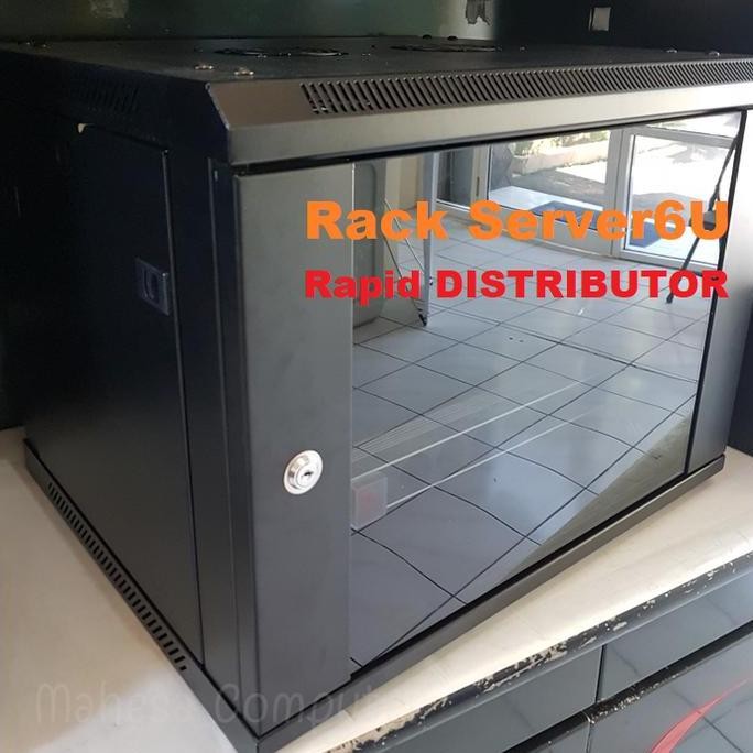 Jual Rack Server 6U Wall Mount Close Rack Single Door 6 U New Stok ...