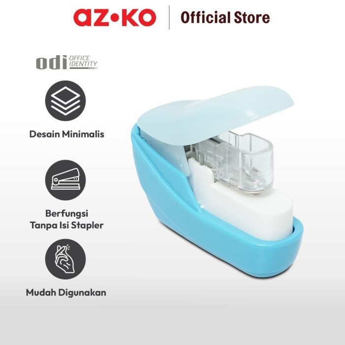 Jual Azko Odi Stapler Nail Less Small Hekter Stepler Jepretan Kertas ...