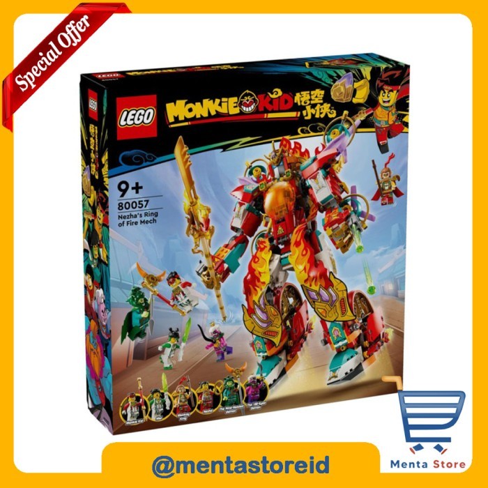 Jual Dijual!!! LEGO Monkie Kid 80057 Nezha's Ring of Fire Mech Huge ...
