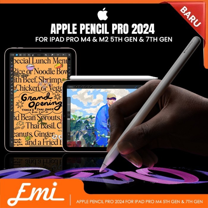 Jual NEW APPLE PENCIL PRO 2024 for iPad Air M2 & iPad Pro M4 5th Gen ...