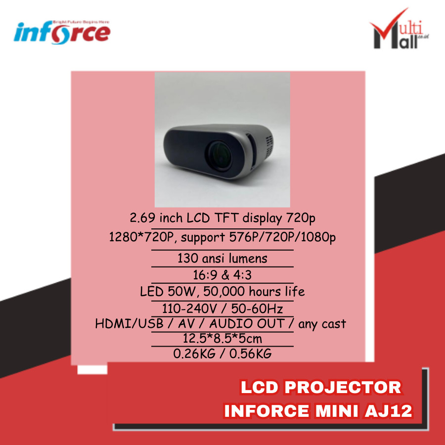 Jual LCD PROJECTOR INFORCE MINI AJ12 | Shopee Indonesia