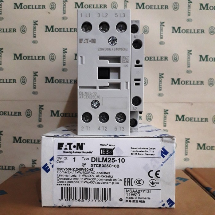 Contacteur (relais) EATON MOELLER DILM25-10C 110V - Neuf En Boîte - Pour Automatisme Industriel