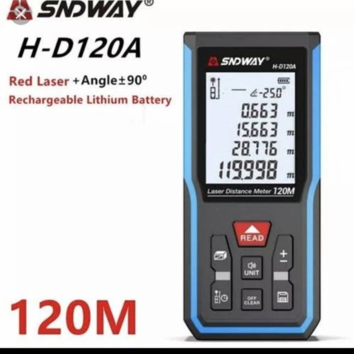 Jual HARGA DISC - 100m Laser Distance Meter 40m / 60m / 80m Rangefinder ...