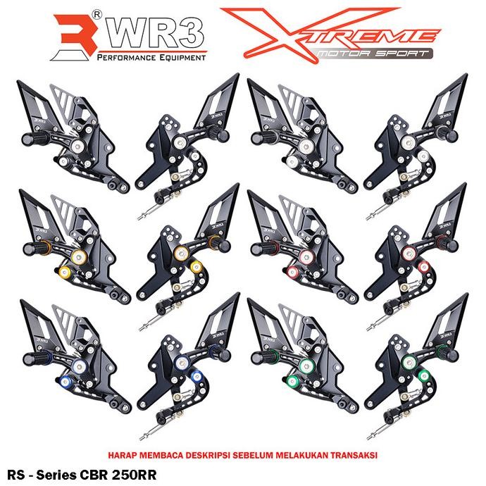 Jual Footstep Underbone Rearset Racing WR3 RS - Series CBR 250RR 250 RR ...