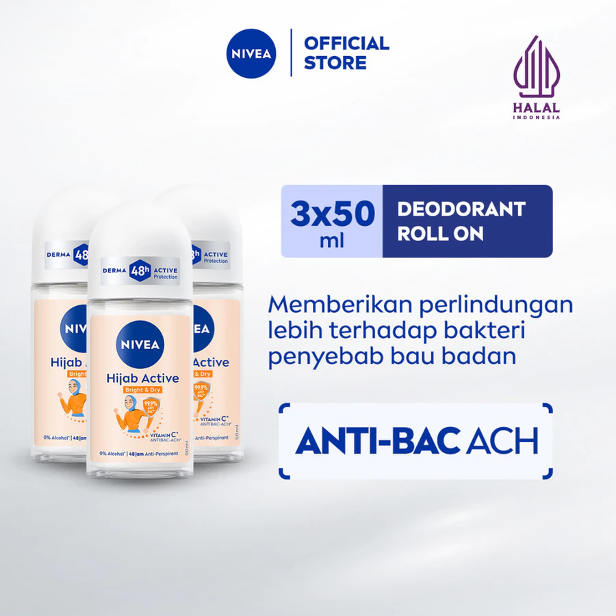 Deodorant Roll On Hijab Active Bright & Dry 