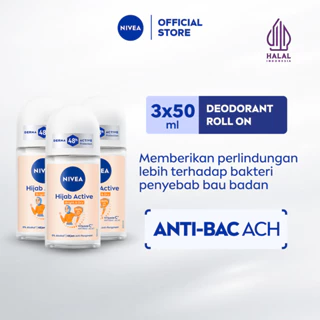 NIVEA Deodorant Roll On Hijab Active Bright & Dry 50ml x3