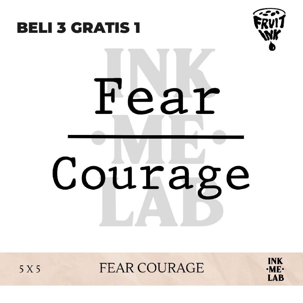 Jual INKMELAB - FEAR COURAGE Fruit Ink Temporary Tattoo 5X5CM - Tato ...