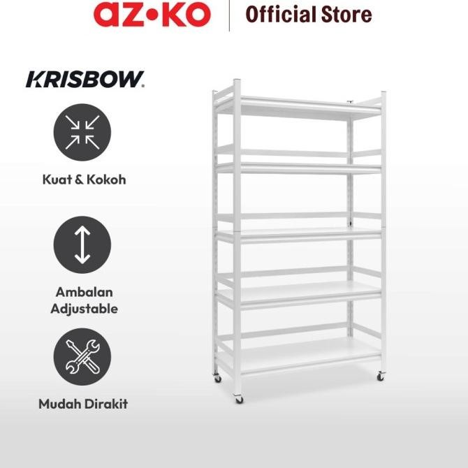 Jual CO AZKO Krisbow Rak Besi Dengan Roda Storage Rack Steel Tempat ...