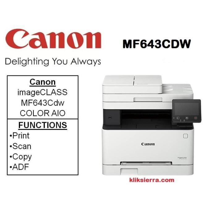 Jual Canon Mf643Cdw Imageclass Aio Laser Printer Colour 3In1 Mf643 Cdw ...