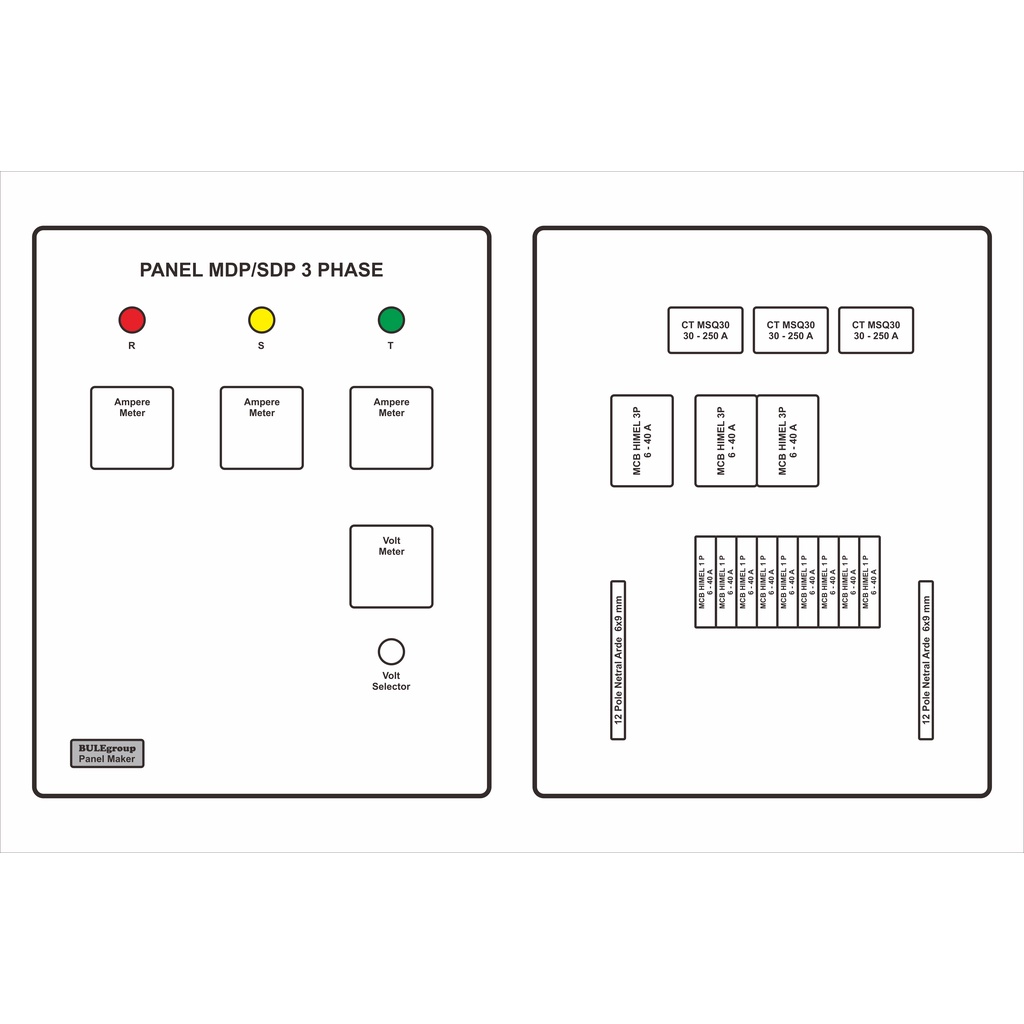 Jual Panel Distribusi MDP/SDP 3 Phase 6,6 - 41,5 KVA (untuk listrik ...