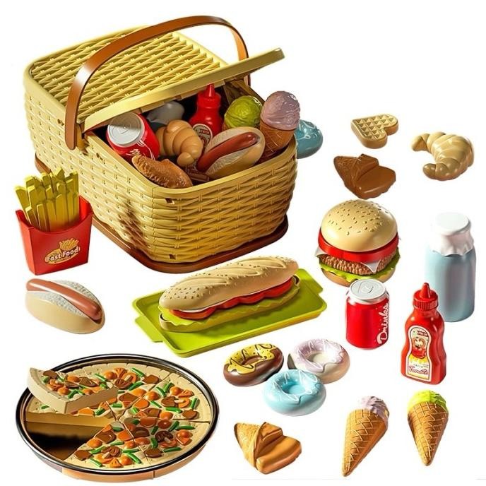 Jual Mainan edukasi anak picnic food pretend play / Cutting Food Basket ...
