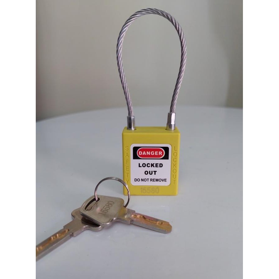 Jual (:(:(:(] Wire Safety Padlocks - gembok Loto wire - warna kuning ...
