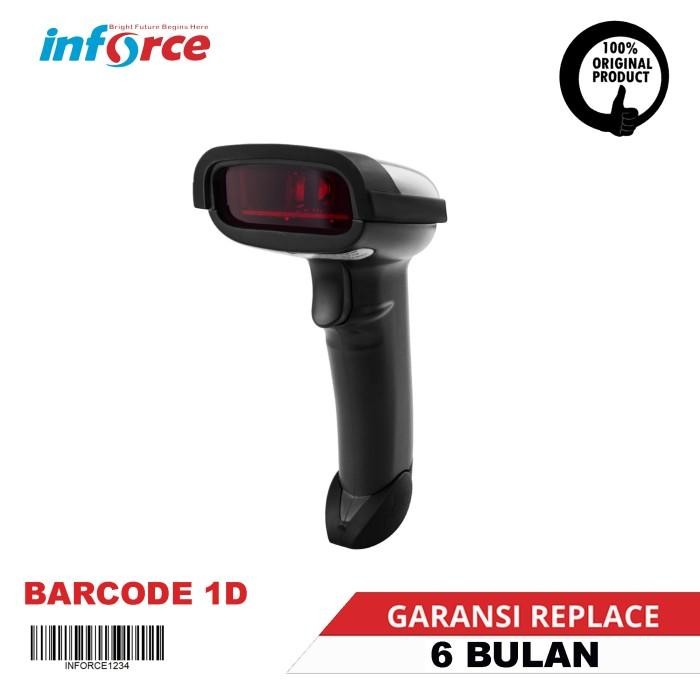 Jual Inforce Barcode Scanner T120 1D Usb Wired Kabel Cable Handheld ...