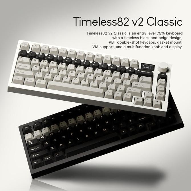 Jual Noir Timeless82 V2 / Timeless 82 V2 Classic Edition 75% Mechanical ...