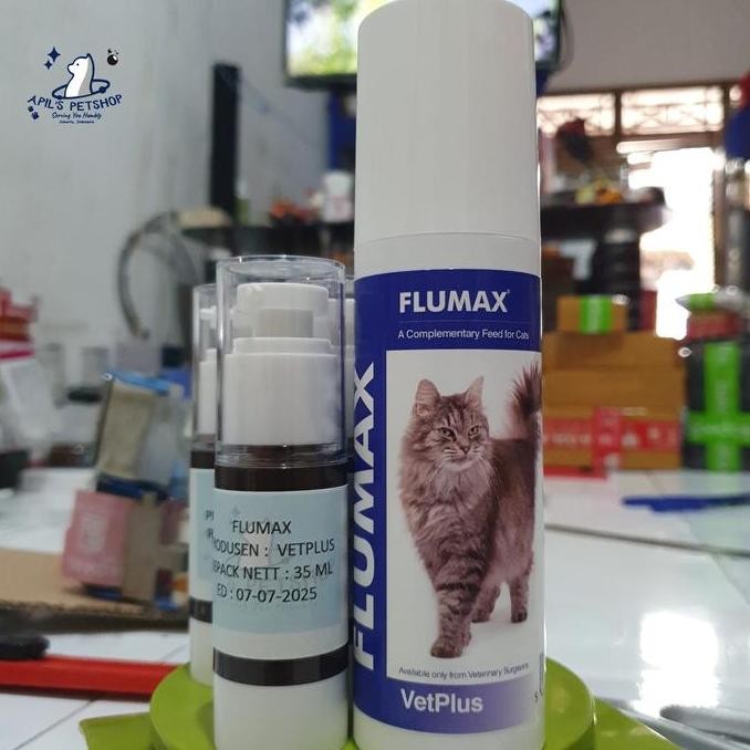 Jual FLUMAX CAT VETPLUS SUPLEMEN/ OBAT FLU KUCING BOTOL 35 ML | Shopee ...