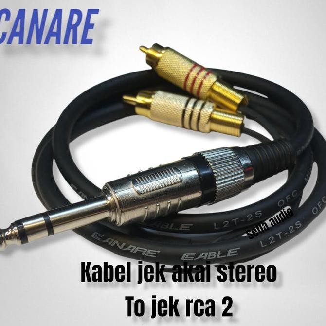 Jual Kabel Jek Akai 6,5 Stereo To Dual Jek Rca Canare 50 Cm New Stok ...