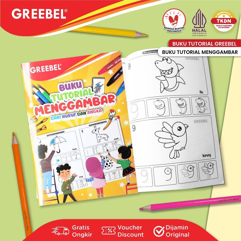 Jual GREEBEL Buku Mewarnai / Buku Tutorial Menggambar 40 Halaman ...