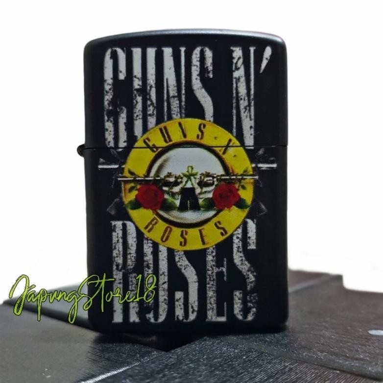 Jual Zippo Gun N roses Korek api zippo logo Band metal korek custom ...