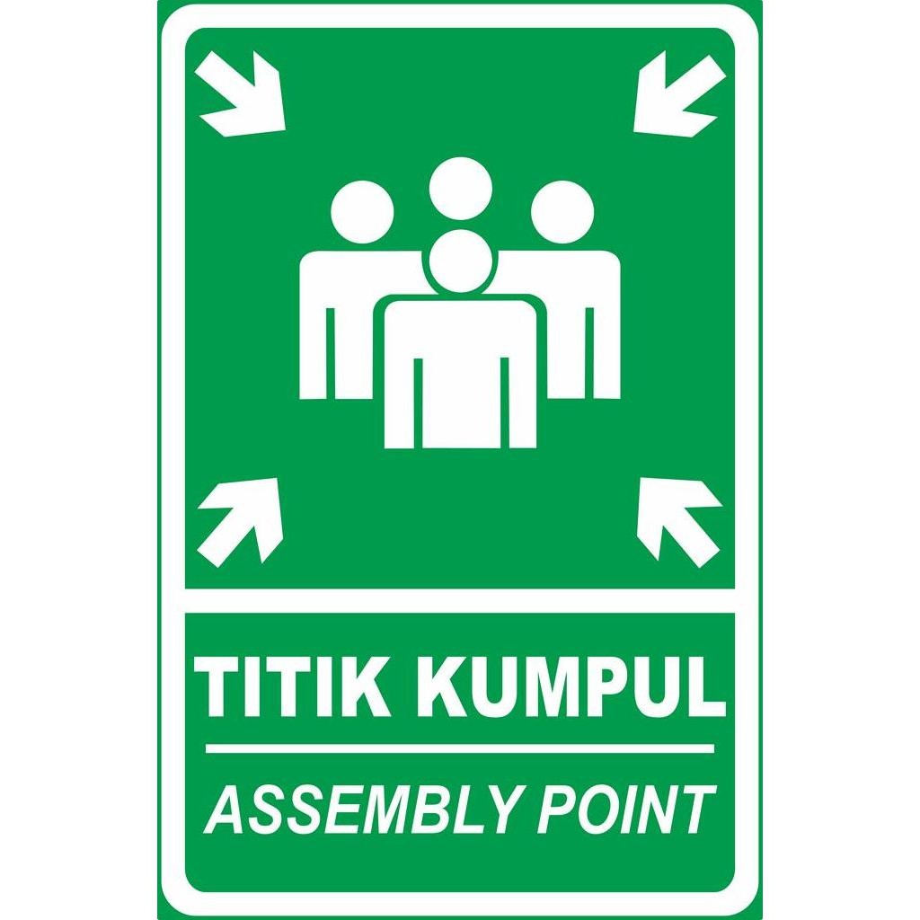 Jual NEW Rambu Titik Kumpul Assembly Point 40cm x 60cm, 35cm x 50 cm ...