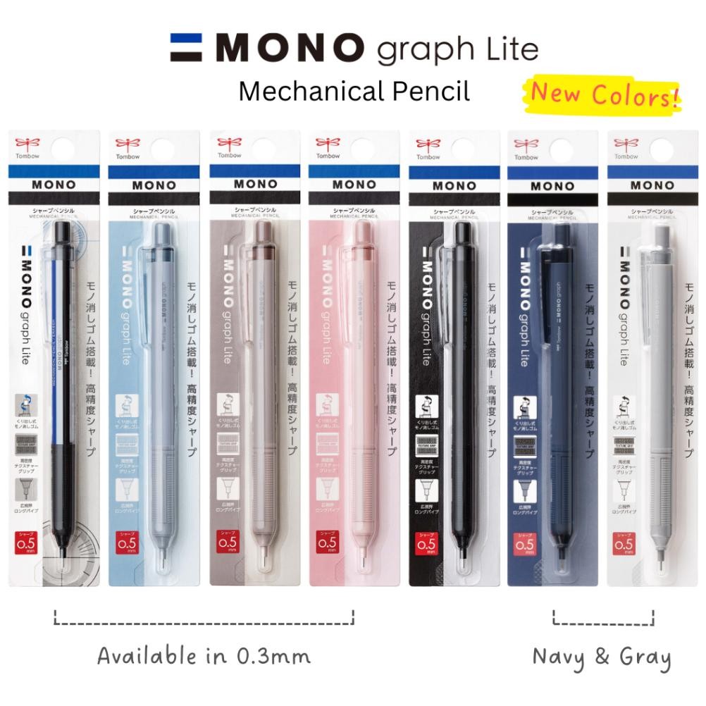 Jual Tombow Mono Graph Lite Mechanical Pencil for Precise Writing 0.3mm ...