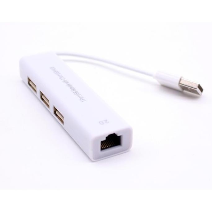 Jual Adapter External Usb To Lan Ethernet Network Card With 3 Port Hub ...