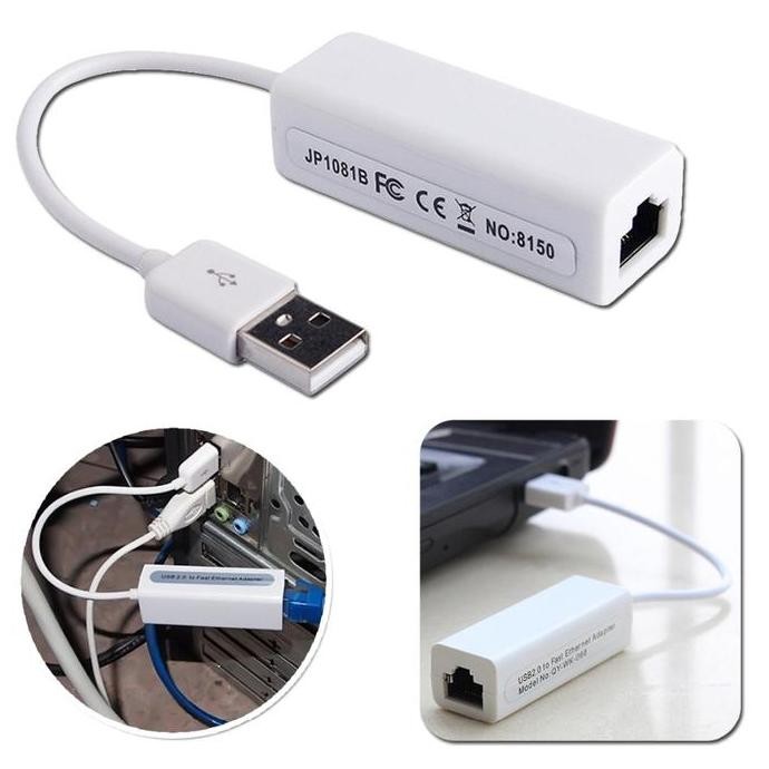 Jual Adapter External Usb To Lan Ethernet Network Card With 3 Port Hub ...