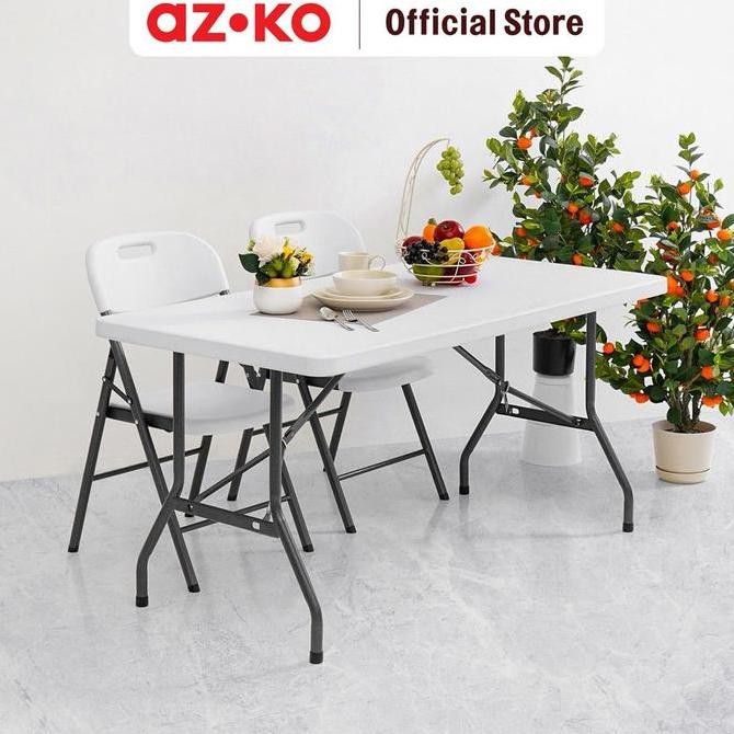 Jual AZKO Krisbow Meja Lipat 152 Cm - Putih | Shopee Indonesia