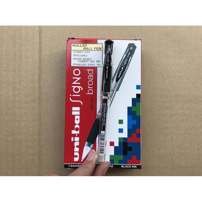 uni-ball Signo Pen UM-153 Brede Metallic Gel Ink Rollerball - Metalen 1,0 mm Tip Nib - Rubberen Grip - In envelop Geschenkverpakking (Pack van 6, Brons