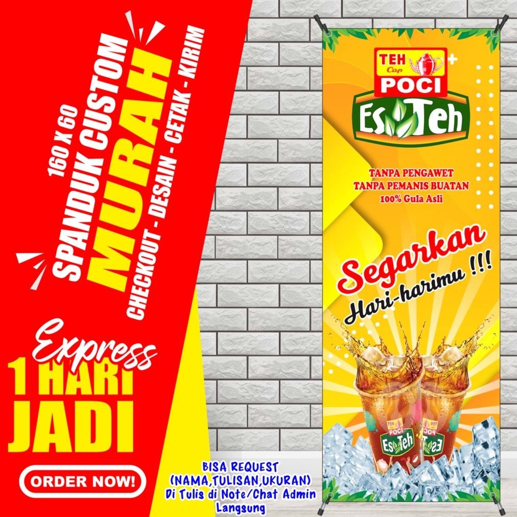Jual SPANDUK BANNER BACKDROP TEH POCI /CETAK SPANDUK TEH POCI MURAH ...