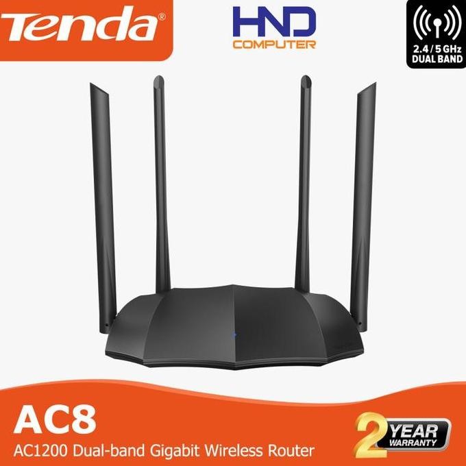 Jual Tenda Ac8 Ac1200 Dual - Band Gigabit Wireless Router New Stok ...