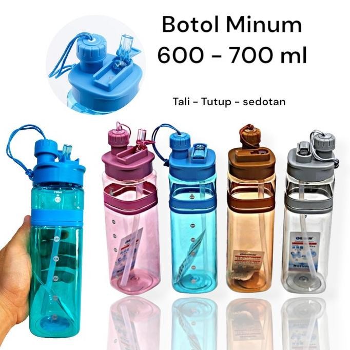 Jual Botol Air Minum Sedotan Sport Anak Sekolah Dewasa Seliya 600 700 ...