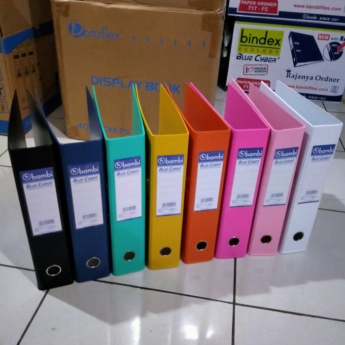 Jual Ordner Bambi Folio/Foolscap 75mm Blue Cyber 1010 (LAF/Lever Arch ...