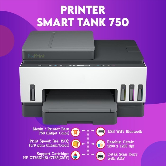 Jual Printer HP Smart Ink Tank 415 419 515 615 670 720 750 210 Wireless ...