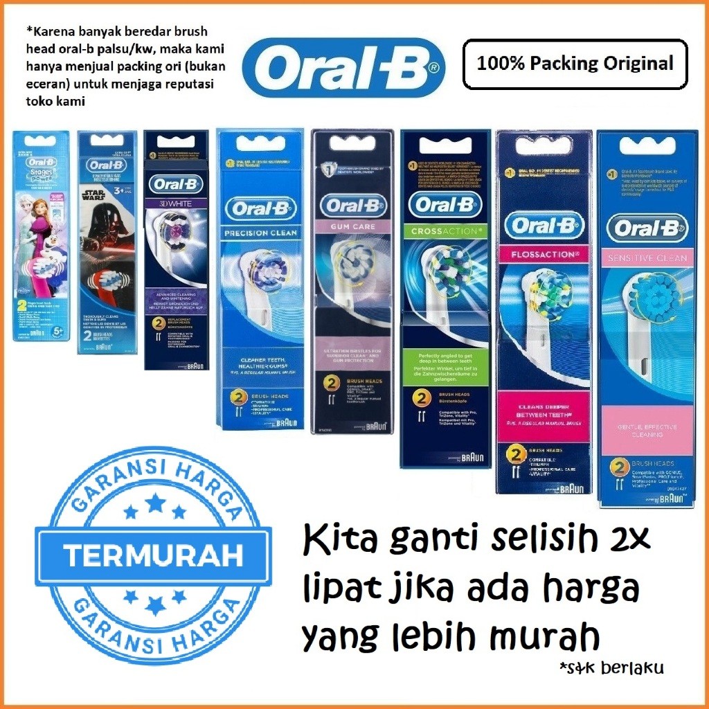 Jual Oral B Braun Head Refill Epala Iat Gigi Perpa Paing | Shopee Indonesia