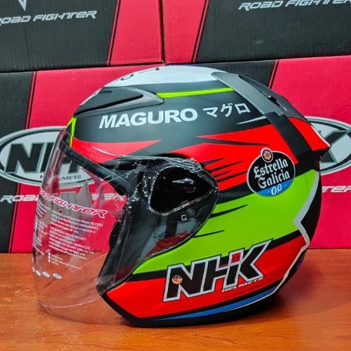 Jual HELM NHK R6 MOTIF GP-EDITION SARGIO BLACK DOP | Shopee Indonesia
