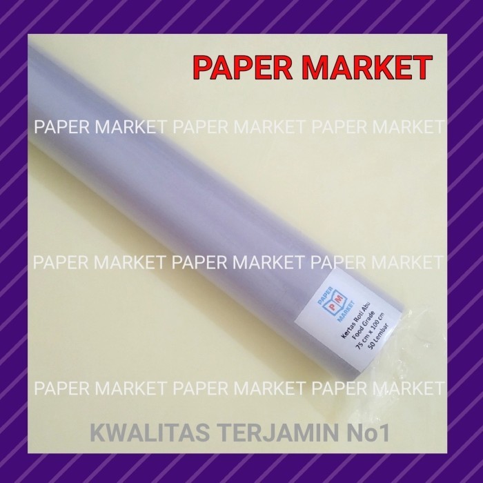 Jual Kertas Roti Abu/Greaseproof Paper Grey Uk 75 X 100Cm 32 Gsm (50 ...