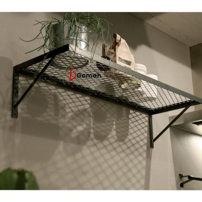 Jual Promo Gomah Industrial Wall Shelf/ Rak Dinding Besi/ Rak Dapur ...
