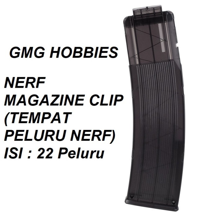 Jual Reload Clip 22 Dart Nerf Worker Magazine Banana (Clear Black ...