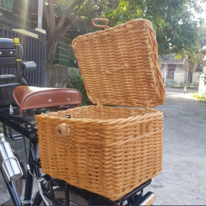 Jual Keranjang Rotan Tutup Sepeda Belakang 26X21X15 Cm | Shopee Indonesia