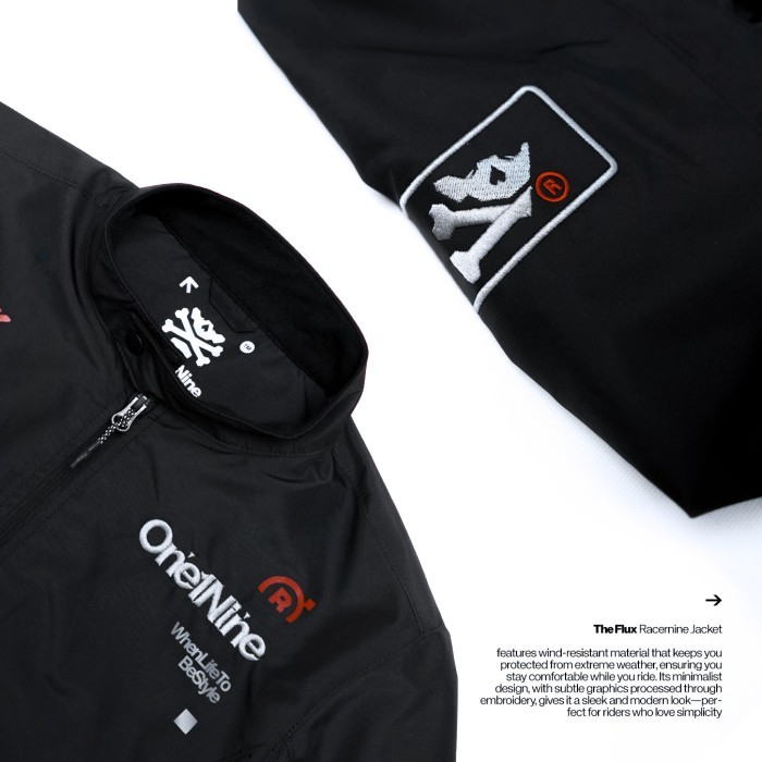Jual Terbaru Oneonenine - Jacket Racernine Flux Black Series - Jacket ...