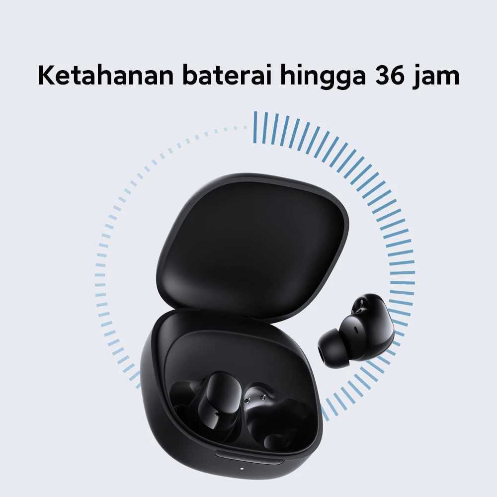 Xiaomi Redmi Buds 6 Play | Bluetooth 5.4 | Baterai Hingga 36 Jam | Xiaomi Earbuds App Support | Nyaman Digunakan [Official Store]