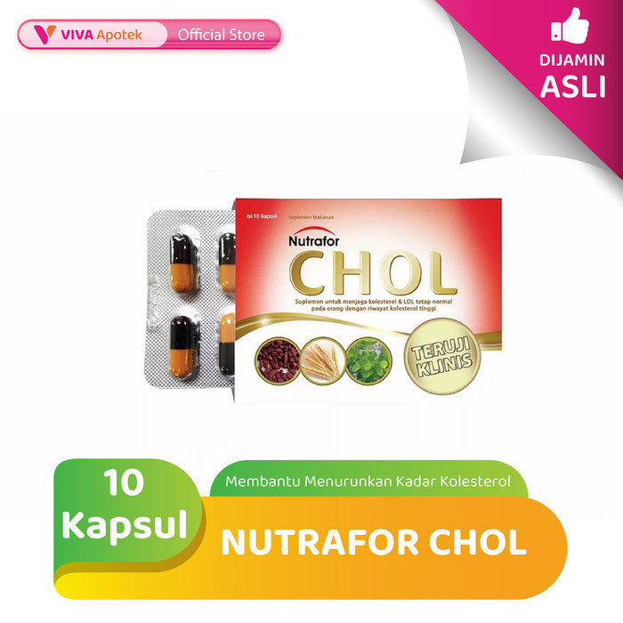 Nutrafor Chol untuk Membantu Menurunkan Kadar Kolesterol (10 Kapsul)