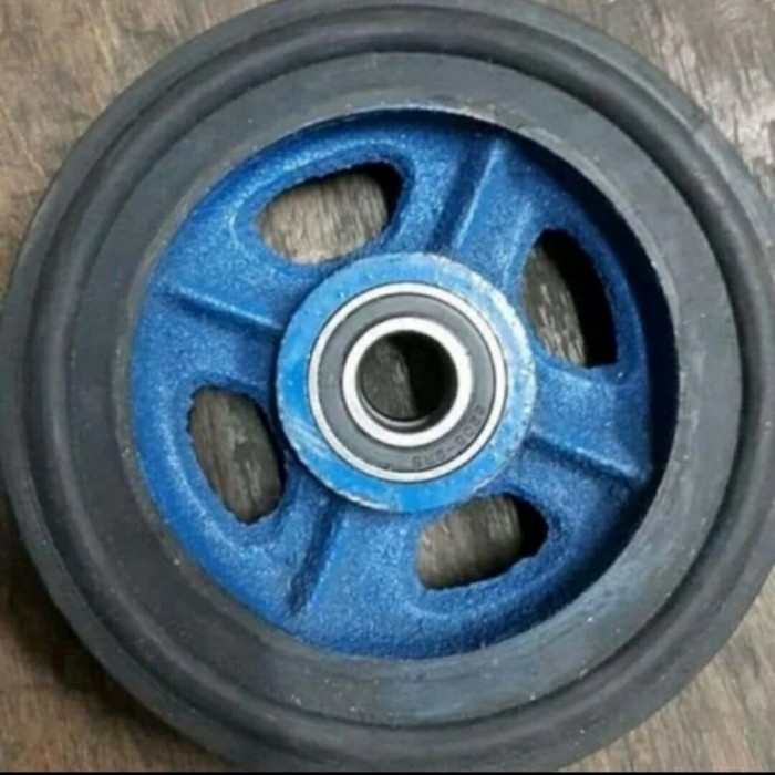 Jual TERBARU! Roda Roli/ Roda Troli 8 inch Jari-Jari Besi untuk Roli ...