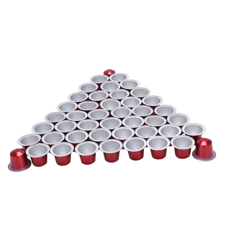 Jual New 50 Sets Refillable Coffee Capsule Cup Disposable For Nespresso ...