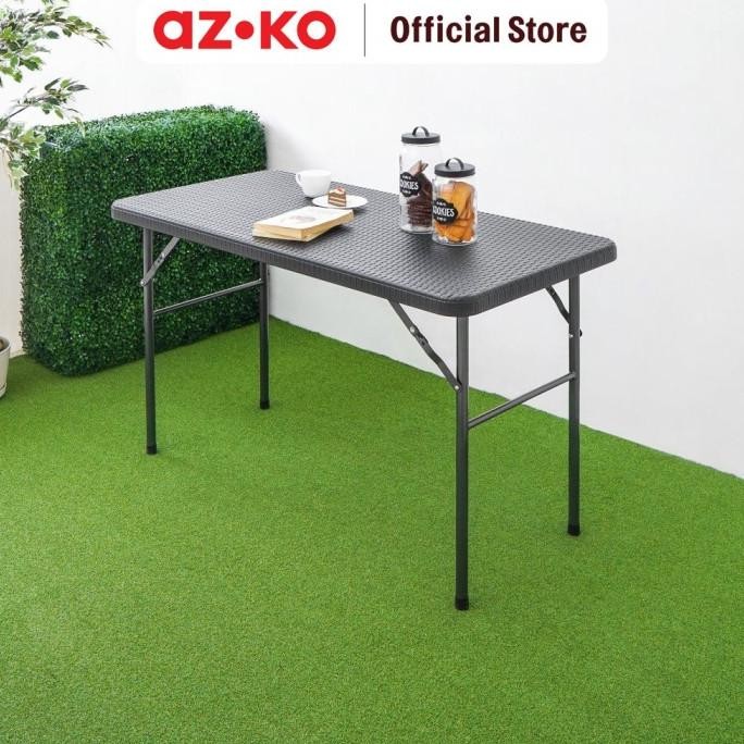 Jual AZKO Krisbow Meja Lipat Rotan 122 Cm - Hitam | Shopee Indonesia