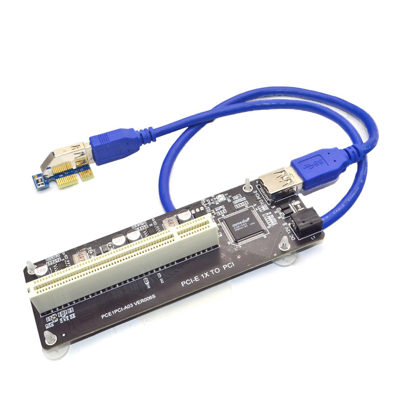 Jual BARU PCIE PCI-E PCI Express X1 to PCI Riser Card Bus Card High ...