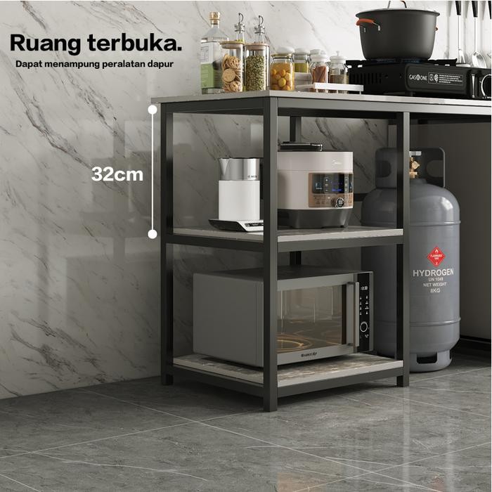 Jual Meja Kompor Gas 2 Tungku Rak Kompor 3 Susun Pxlxt 100X45X80/ Rak ...