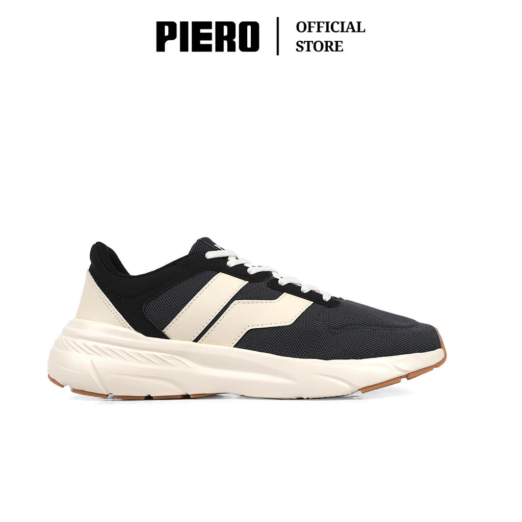 Jual PIERO SEPATU SNEAKERS PRIA JOGGER V54 REVO DARK GREY OFF WHITE GUM ...