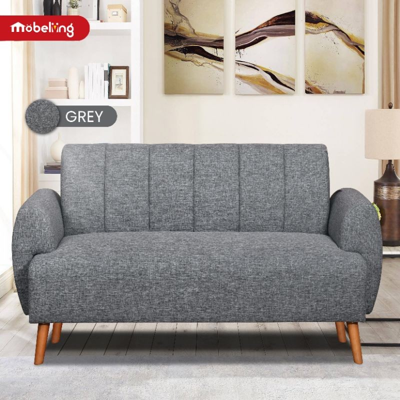 Jual Mobeliving - Sofa 2 Seater Jane - Sofa Minimalis Bahan bludru ...