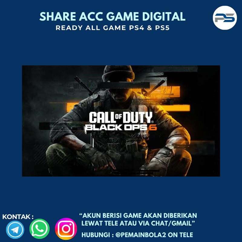 Jual Call of Duty Black ops 6, Cod Black ops 6 PS4 & PS5 - Game Digital ...